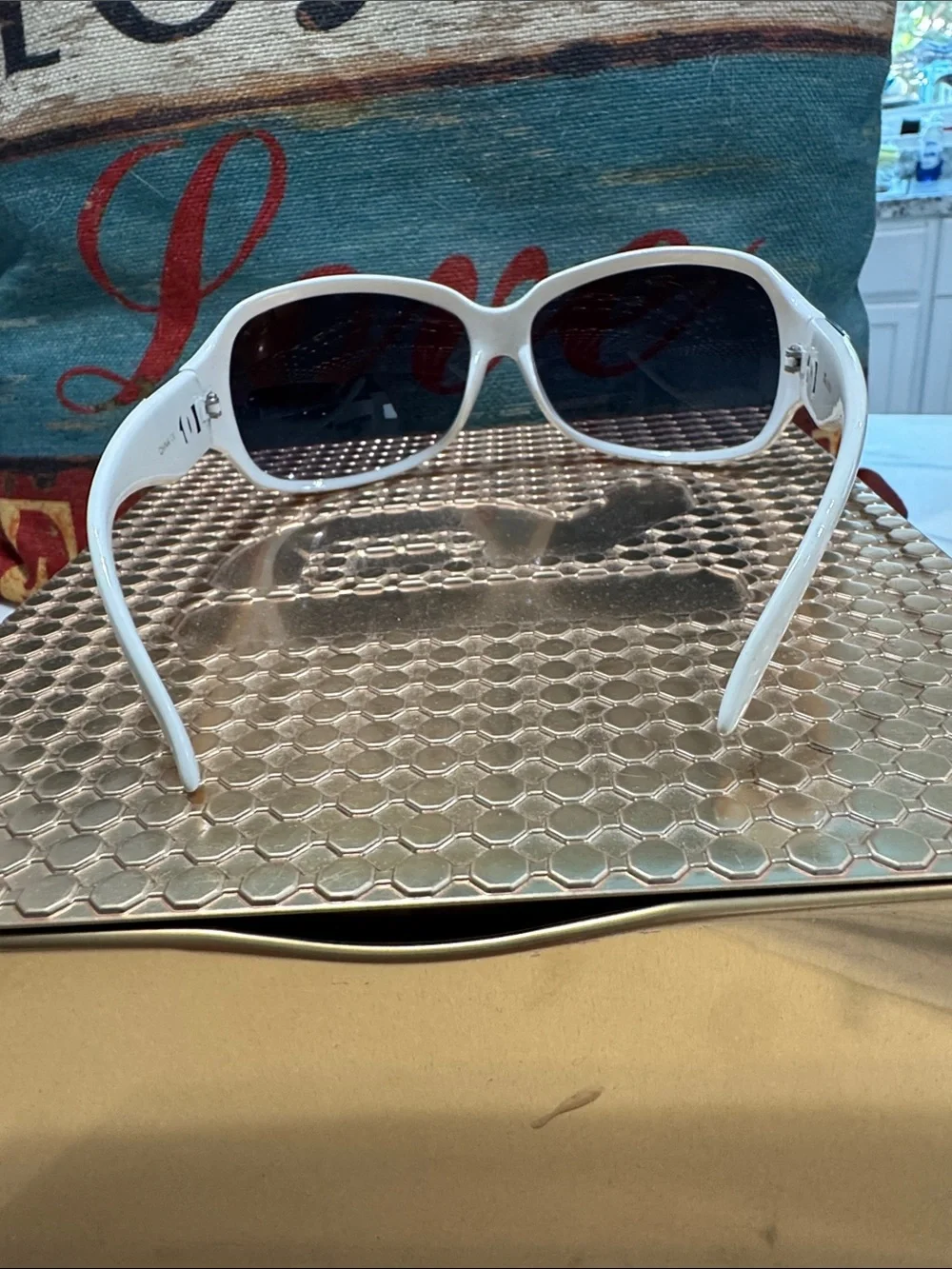 Dolce Gabbana White Oversized  Sunglasses